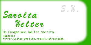 sarolta welter business card